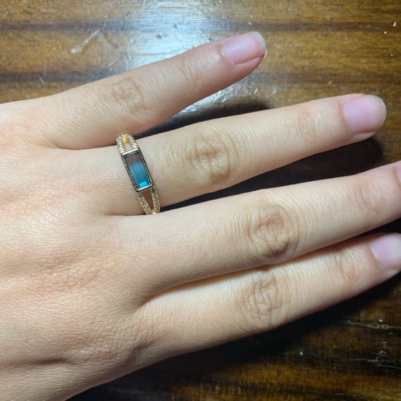 Topaz Rong with CZ paving - Picture 3 of 3